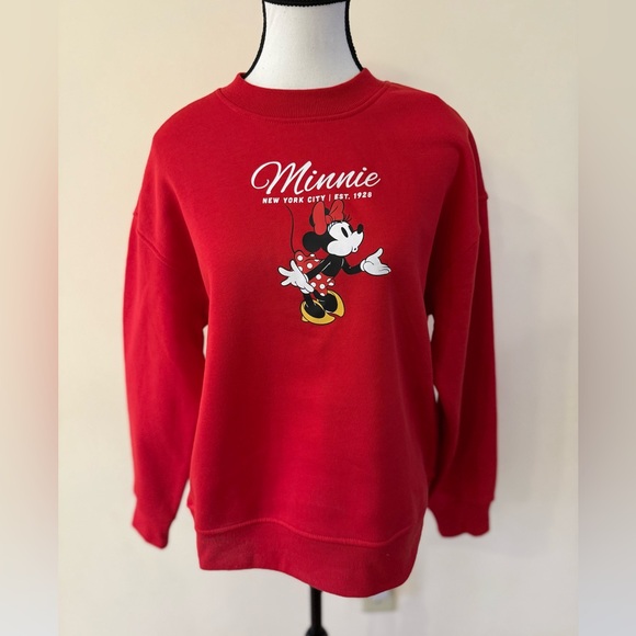Disney Tops - Disney Minnie Mouse Red Crewneck